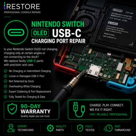 Nintendo Switch OLED USB C Charging Port Repair