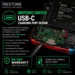 Nintendo Switch USB-C charging port repair at iRestore UK