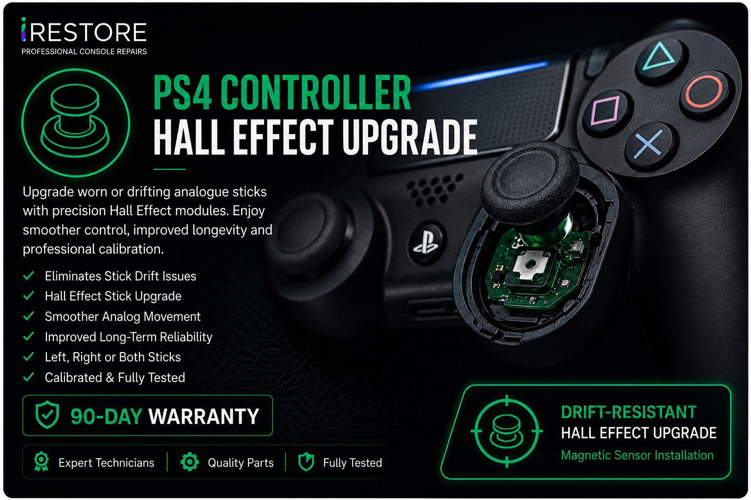 PS4 Controller Hall Effect Stick Upgrade